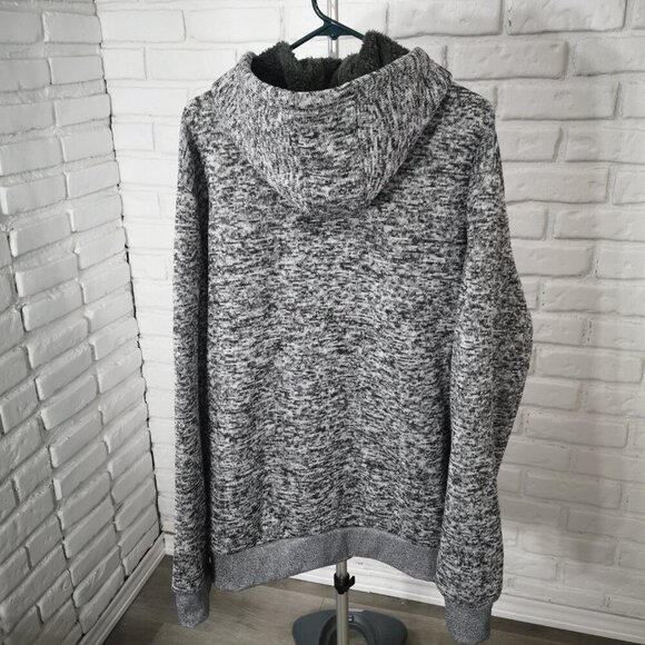 Mountain Ridge Men's Size 3XL Faux Fur Lined Grey Full Zip Jacket with Hood - Picture 2 of 9